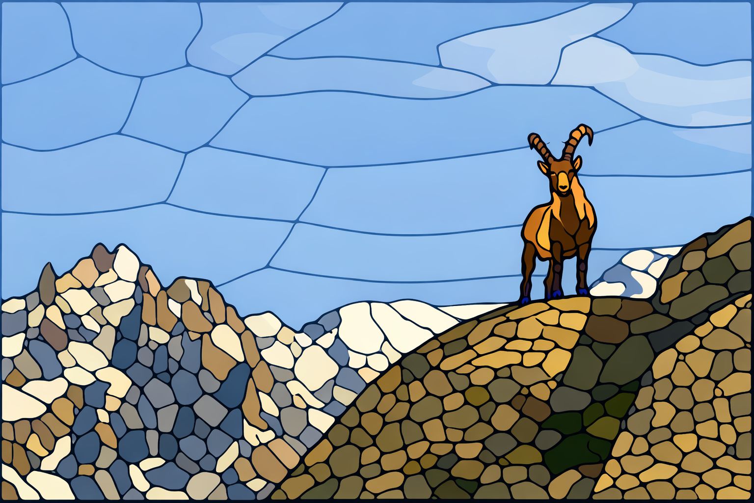Capra ibex by Chat GPT